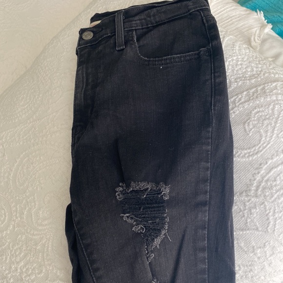 Black skinny ripped jeans - Picture 3 of 4